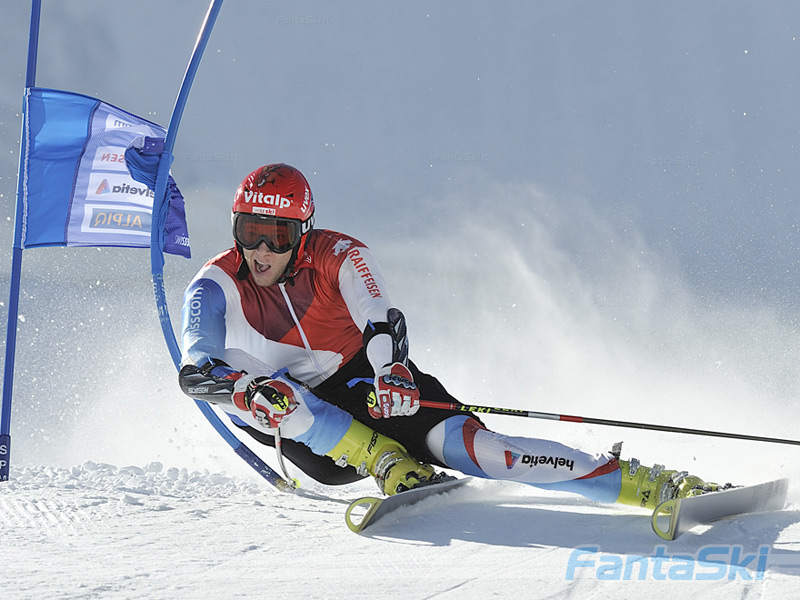 Marc Gini in azione a Saas Fee