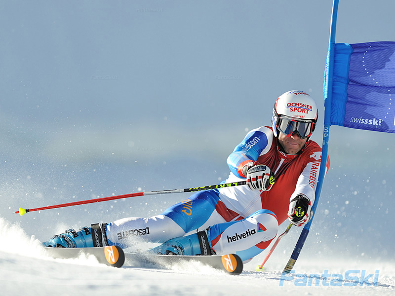 Didier Defago in azione a Saas Fee