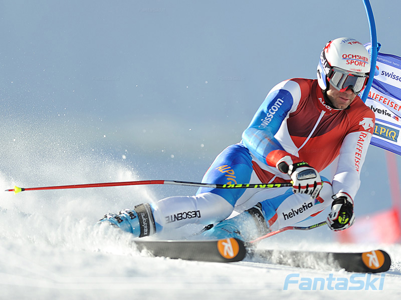 Didier Defago in azione a Saas Fee