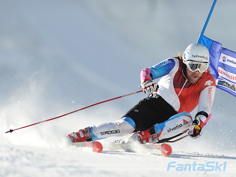 Marc Berthod in azione a Saas Fee