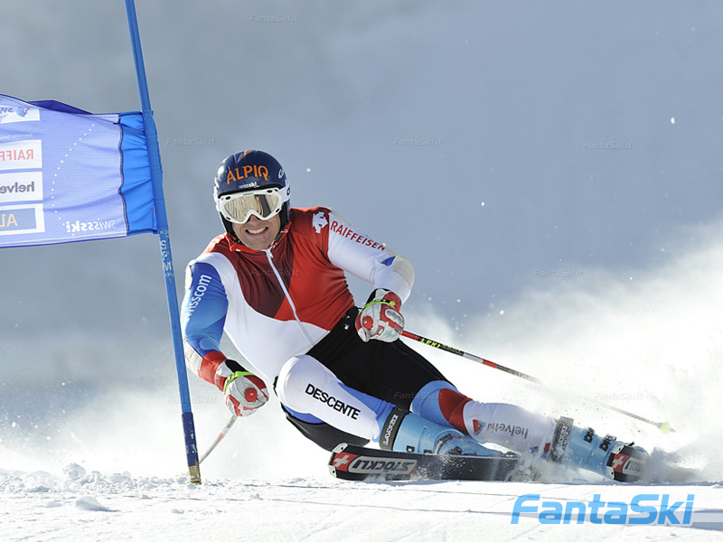Cornel Zueger in azione a Saas Fee