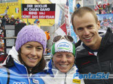 Soelden 2009 - GS femminile e maschile - 3a parte - Irene Curtoni, Denise Karbon e Roland Fischnaller seguono la gara maschile