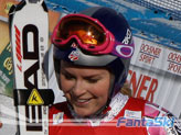 Cortina 2011 - SG, DH , SG femminile - La vincitrice Lindsey Vonn al microfono di Arianna Secondini