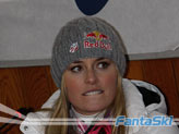 la vincitrice del superg Lindsey Vonn