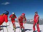 Nadia Fanchini, Maddalena Planatscher, Manuela Moelgg con Maurizio Marcacci