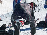 Lasse Kjus prova la posizione di velocità