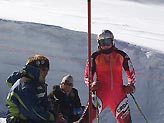 La Kostelic alla partenza di un giro di gigante