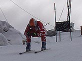 Gianesini in posizione di ricerca di velocità