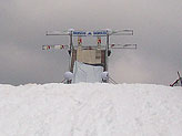 La pista con neve riportata