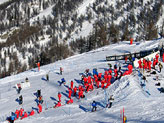 La parte alta della pista di gara