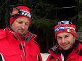 Tirabosci, serviceman Dainese, con N.Bergamelli