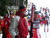 Giorgio Rocca con il suo skiman Brugger
