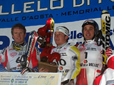 Il podio: Vidal (3°), Blardone (1°), Rocca (2°)