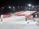 La pista pronta per lo slalom