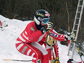 Nadia Fanchini, diciottenne di Montecampione, si lancia sulla Stelvio