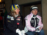 La vincitrice Anja Paerson e la 4a classificata Martina Ertl