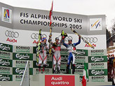 Podio iridato di slalom