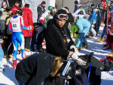 La partenza della discesa libera di Bardonecchia