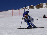 Elena Fanchini in azione al Passo del Tonale