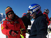 Lo skiman Salomon con Alessia Pittin
