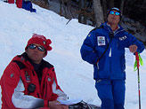 Alberto Ghezze, allenatore della squadra C maschile, con Gustav Thoeni