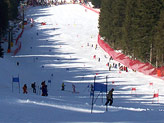 Il lungo muro della pista “Cima Pora” a Spiazzi di Gromo, Alta Val Seriana