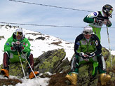 Trio sloveno: Mitja Dragsic, Andrej Sporn e Drago Grubelnik