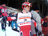 Rainer Schoenfelder si concentra alla partenza della "Stelvio"