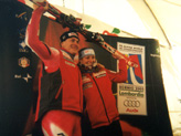 Janica e Ivica Kostelic festeggiano la vittoria!