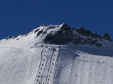 Le piste del ghiacciaio Presena al Passo del Tonale