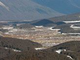 Veduta dall'alto della valle del Cerro Castor/Ushuaia