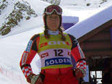 Janica Kostelic con il suo staff