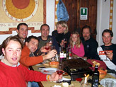 Da sin. Giorgione Gros, Gabriele, Giorgione Rocca, Roberto con consorte e figlia, Marino e il Gianchi