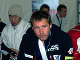 Bode Miller nella tenda ristoro