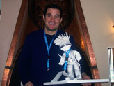 Giorgio Rocca con la Pigotta Unicef 