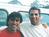 Ghedina con Mirko Deflorian, giovane del gruppo Coppa Europa