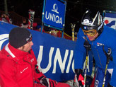 concentrazione in partenza: Rocca e Reinhard Bruger