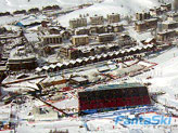 Sestriere e la Giovanni Alberto Agnelli sotto una coltre di neve