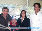 Lo staff dell’hotel-ristorante Eurossola di Domodossola 
con Giorgio Rocca