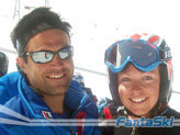 Stefano Costazza, coach responsabile squadra A tecniche, con Johanna Schnarf