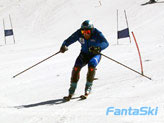 Moretti in azione sul ghiacciaio dello Stelvio