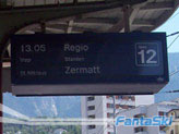 Il treno svizzera che collega Briga con Zermatt