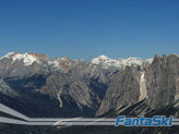 vista dalla sommit del Faloria, pista del real ski e della parte nord della conca ampezzana