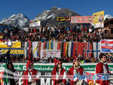 si prepara la festa del podio nel parterre di Bormio