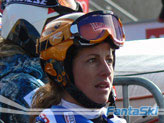 Chiara Costazza al termine della prima manche