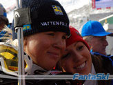 Anja Paerson posa con un'ammiratrice