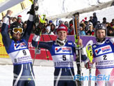 Il podio di slalom di Garmisch