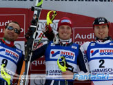 Il podio di slalom di Garmisch