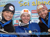 Alpe Cermis - Podio dello Slalom femminile C.I.A.
