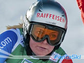 Lara Gut in allenamento a Saas Fee il giorno 

prima dell'infortunio all'anca